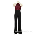 Women Office Loose Tube Wide Leg Pants Jumpsuits